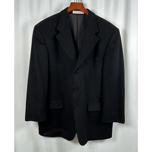 John W Nordstrom x Loro Piana 100% Cashmere Black‎ 3-Btn Blazer Jacket Size 44